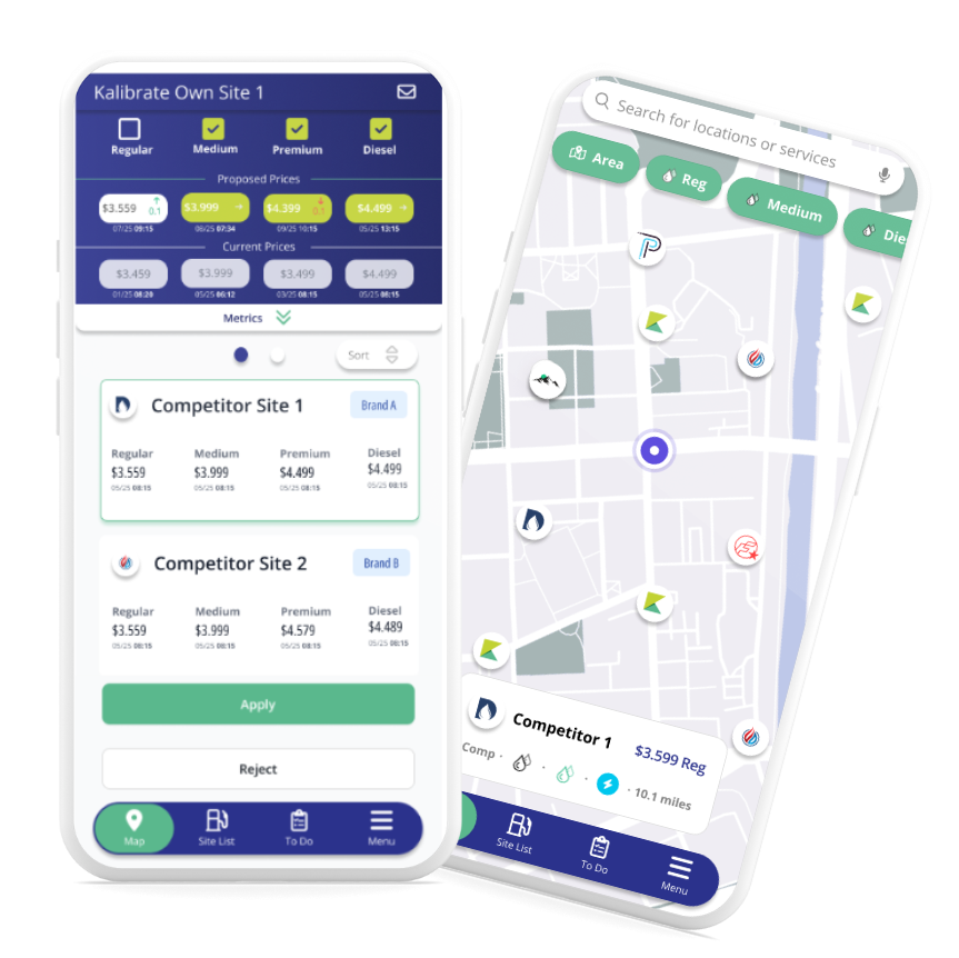 Kalibrate Fuel Pricing Mobile redesign